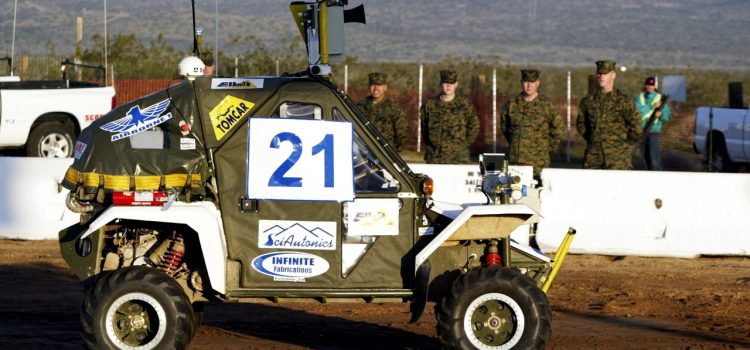 The Autonomous-Car Chaos of the 2004 Darpa Grand Challenge