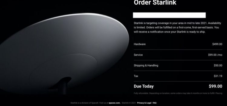 SpaceX Starlink opens preorders but slots are limited in each region