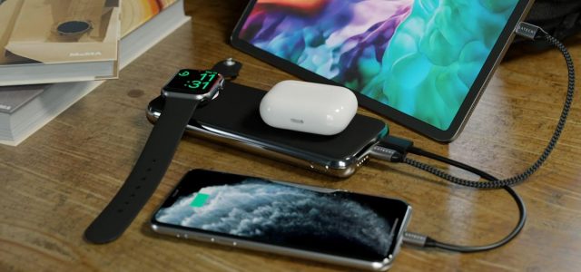 This snazzy 10,000-mAh power bank with wireless and Apple Watch charging is $68