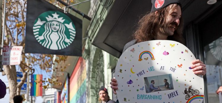 Starbucks workers go on strike on Red Cup Day over union bargaining