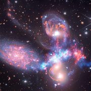 Webb Telescope Finds Shock Wave Wreaking Havoc Among 5 Galaxies